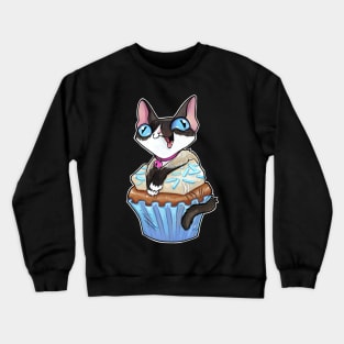 Siamese kitty cupcake Crewneck Sweatshirt